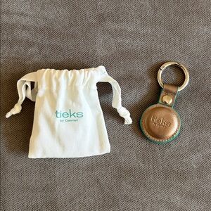 New Tieks bronze Leather Apple AirTag Holder from advent calendar